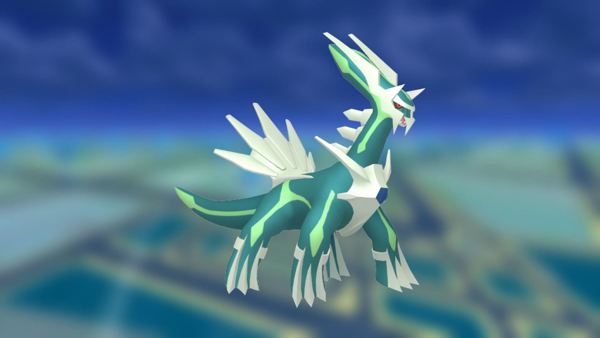 Dialga's simple change in shade makes the Legendary appear a bit more futuristic (Image via The Pokemon Company)